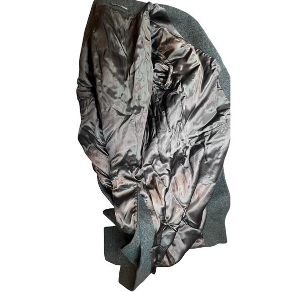 Hammersley Family Crest Pure New Wool Overcoat 42R Made in England - Picture 8 of 9